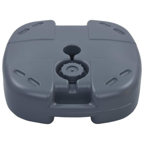 Flytbar parasolfod sand- eller vandfyld grå