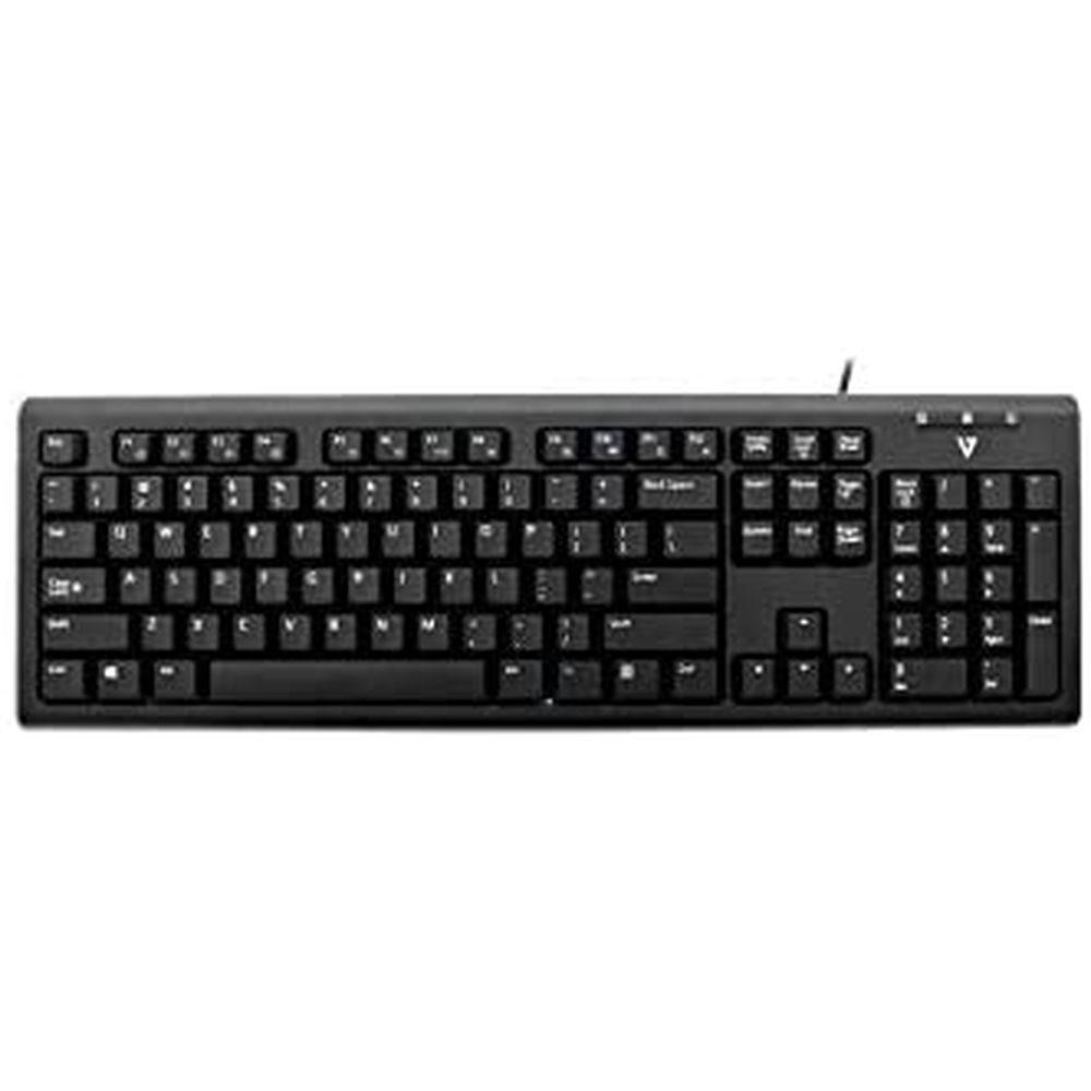 Tastatur V7 KU200GS-DE Sort Tysk QWERTZ