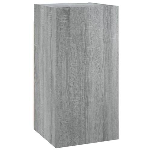 Tv-skabe 7 stk. 30,5x30x60 cm konstrueret træ grå sonoma-eg
