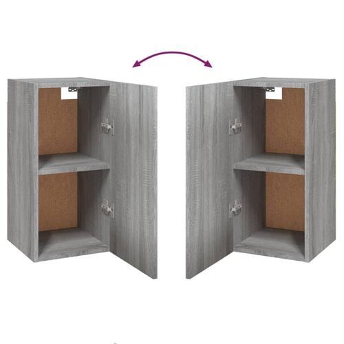 Tv-skabe 7 stk. 30,5x30x60 cm konstrueret træ grå sonoma-eg