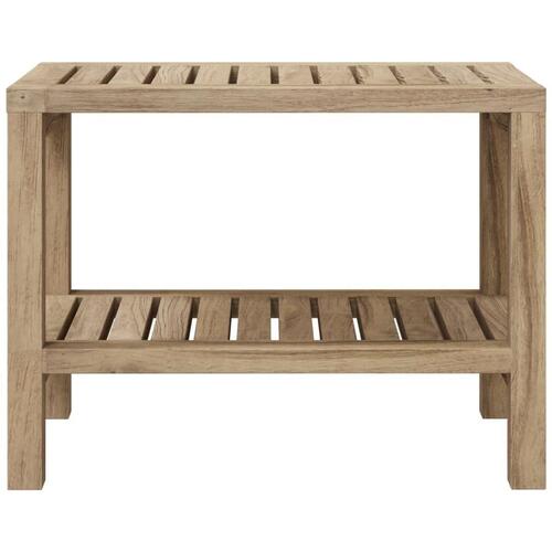 Badeværelsesbord 60x30x45 cm massivt teaktræ