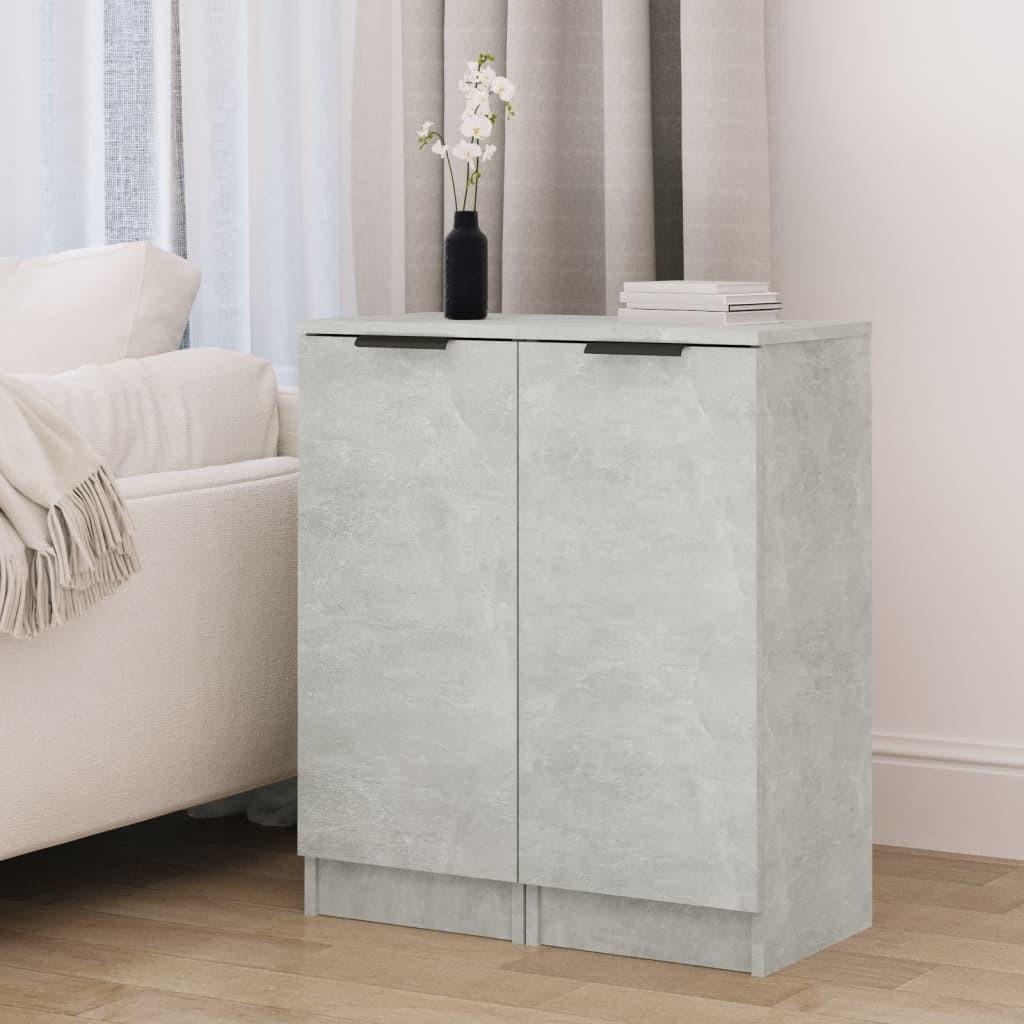 Skænke 2 stk. 30x30x70 cm konstrueret træ betongrå