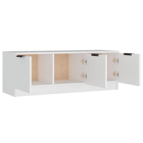Tv-bord 102x35x36,5 cm konstrueret træ hvid