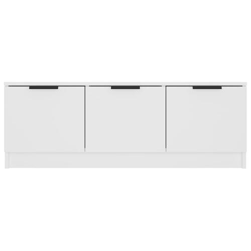 Tv-bord 102x35x36,5 cm konstrueret træ hvid