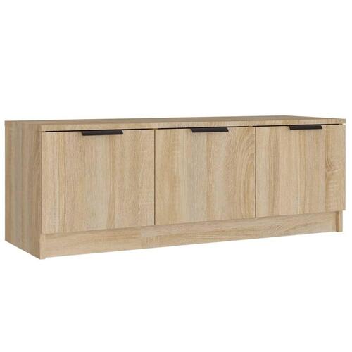 Tv-bord 102x35x36,5 cm konstrueret træ sonoma-eg