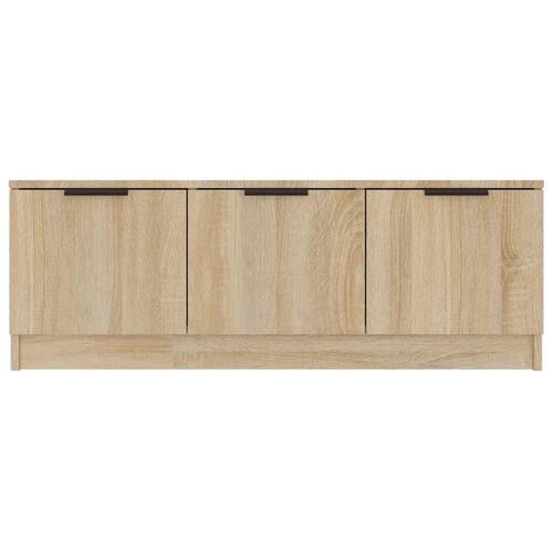 Tv-bord 102x35x36,5 cm konstrueret træ sonoma-eg