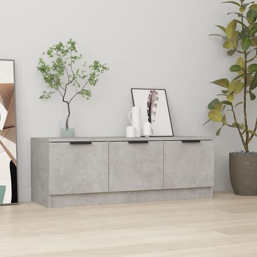 Tv-bord 102x35x36,5 cm konstrueret træ betongrå