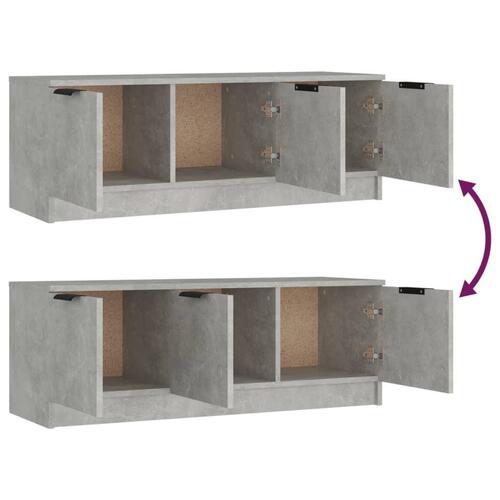 Tv-bord 102x35x36,5 cm konstrueret træ betongrå