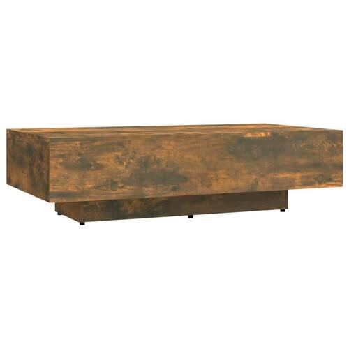 Sofabord 100x49,5x31 cm konstrueret træ røget egetræsfarve