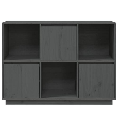 Skænk 110,5x35x80 cm massivt fyrretræ grå