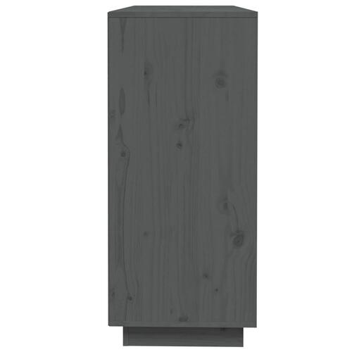 Skænk 110,5x35x80 cm massivt fyrretræ grå