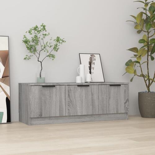 Tv-bord 102x35x36,5 cm konstrueret træ sonoma-eg grå