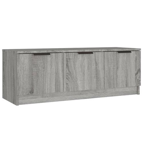 Tv-bord 102x35x36,5 cm konstrueret træ sonoma-eg grå