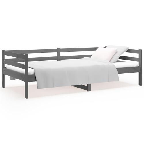 Daybed 90x190 cm massivt fyrretræ grå