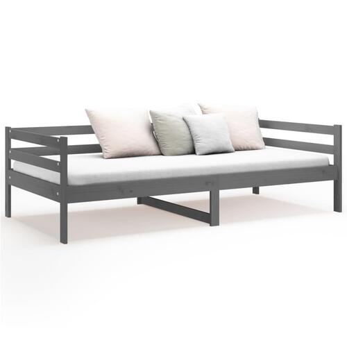 Daybed 90x190 cm massivt fyrretræ grå