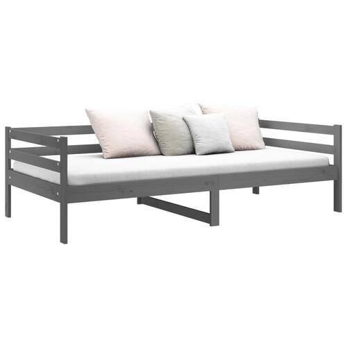 Daybed 90x190 cm massivt fyrretræ grå