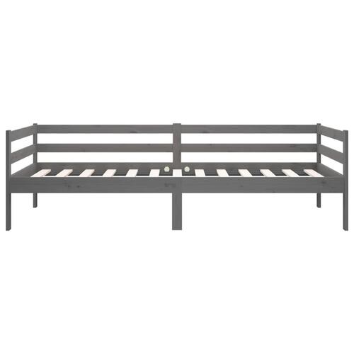 Daybed 90x190 cm massivt fyrretræ grå