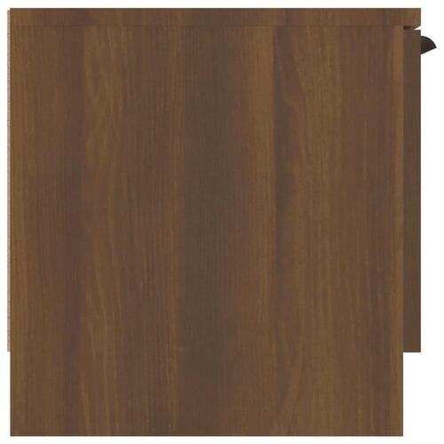 Tv-bord 102x35x36,5 cm konstrueret træ egetræ brun