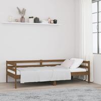 Daybed 90x190 cm massivt fyrretræ gyldenbrun