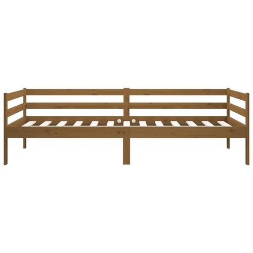 Daybed 90x190 cm massivt fyrretræ gyldenbrun