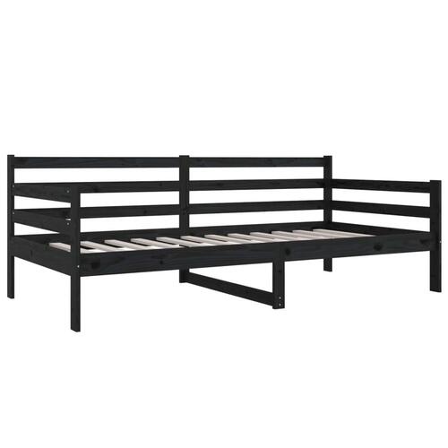 Daybed 90x190 cm massivt fyrretræ sort