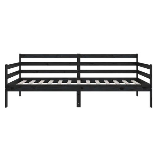 Daybed 90x190 cm massivt fyrretræ sort