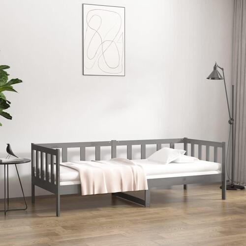 Daybed 90x190 cm massivt fyrretræ grå