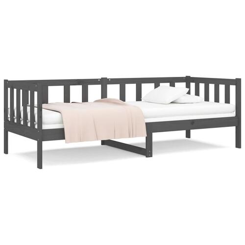 Daybed 90x190 cm massivt fyrretræ grå