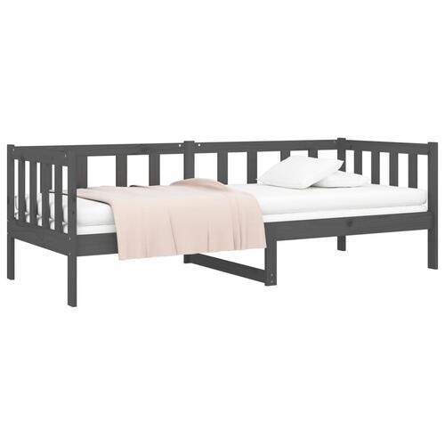 Daybed 90x190 cm massivt fyrretræ grå