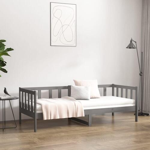 Daybed 90x190 cm massivt fyrretræ grå