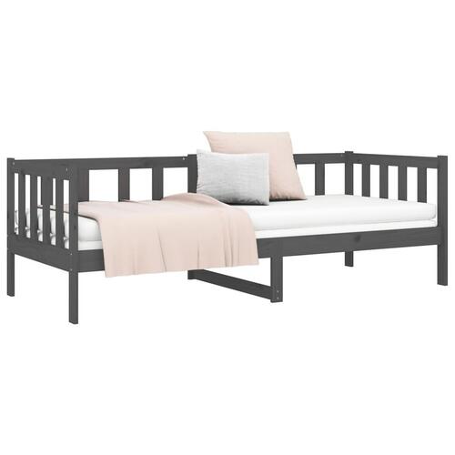 Daybed 90x190 cm massivt fyrretræ grå