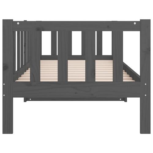 Daybed 90x190 cm massivt fyrretræ grå