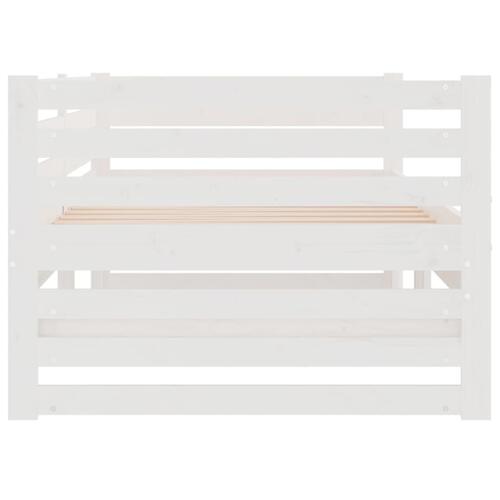 Daybed med udtræk 2x(90x190) cm massivt fyrretræ hvid