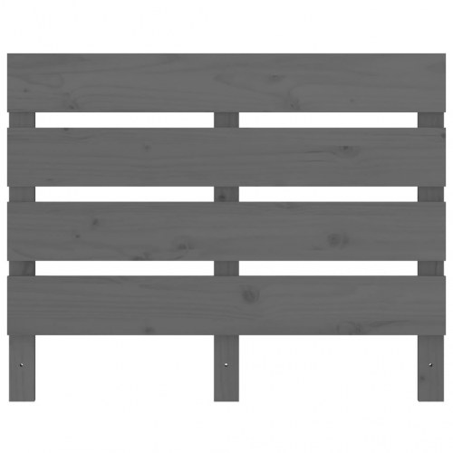 Sengegavl 100×3×80 cm - massivt fyrretræ, grå