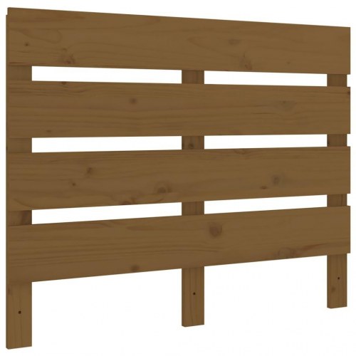 Sengegavl 100 x 3 x 80 cm i massivt fyrretræ - gyldenbrun