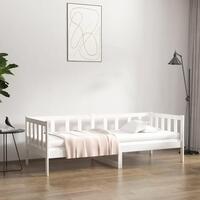 Daybed 80x200 cm massivt fyrretræ hvid