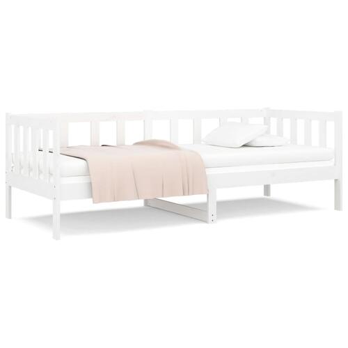 Daybed 80x200 cm massivt fyrretræ hvid