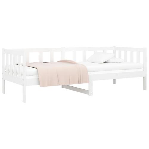 Daybed 80x200 cm massivt fyrretræ hvid