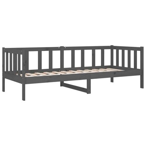 Daybed 80x200 cm massivt fyrretræ grå