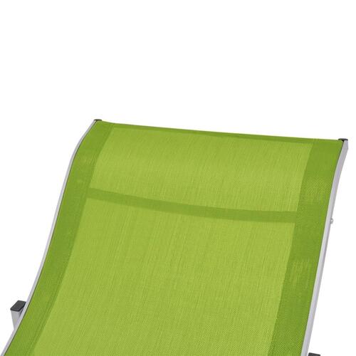 Foldbare liggestole 2 stk. textilene grøn