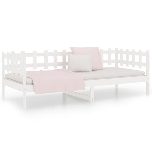 Daybed 90x190 cm massivt fyrretræ hvid
