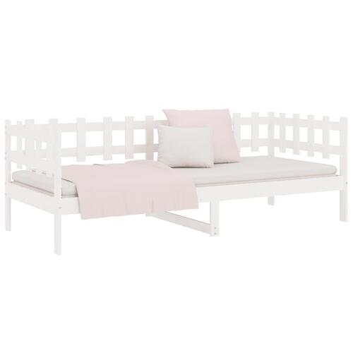 Daybed 90x190 cm massivt fyrretræ hvid