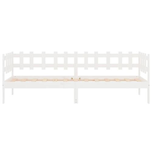 Daybed 90x190 cm massivt fyrretræ hvid