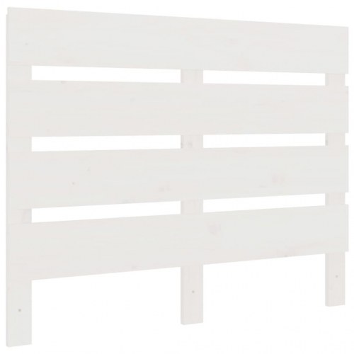 Sengegavl 75×3×80 cm - massivt fyrretræ, hvid