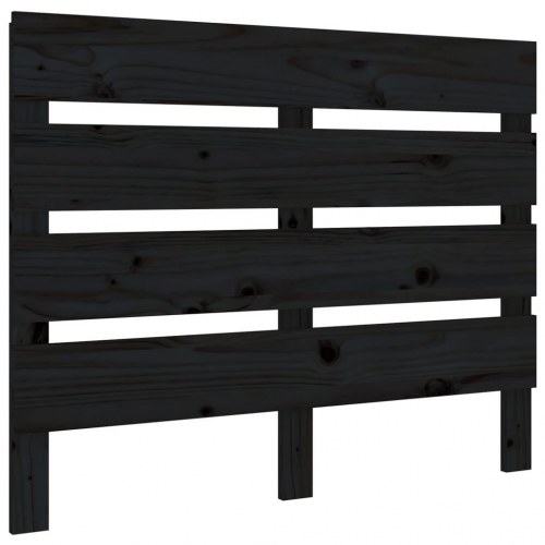 Sengegærde 75x3x80 cm massivt fyrretræ sort