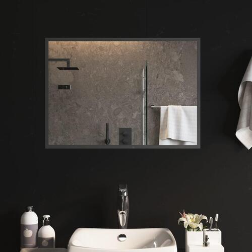 Badeværelsesspejl med LED-lys 70x50 cm