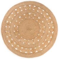 Gulvtæppe 180 cm flettet jute rundt