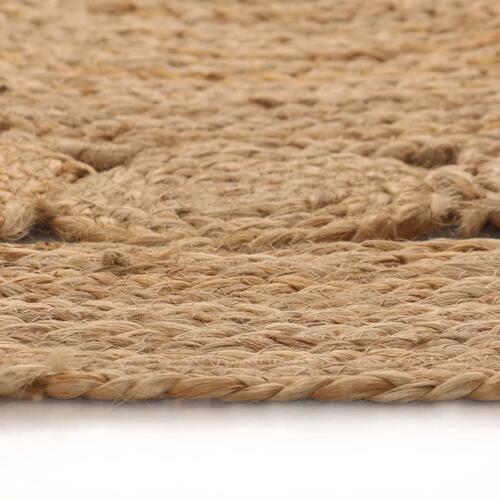 Tæppe flettet design jute 240 cm rund