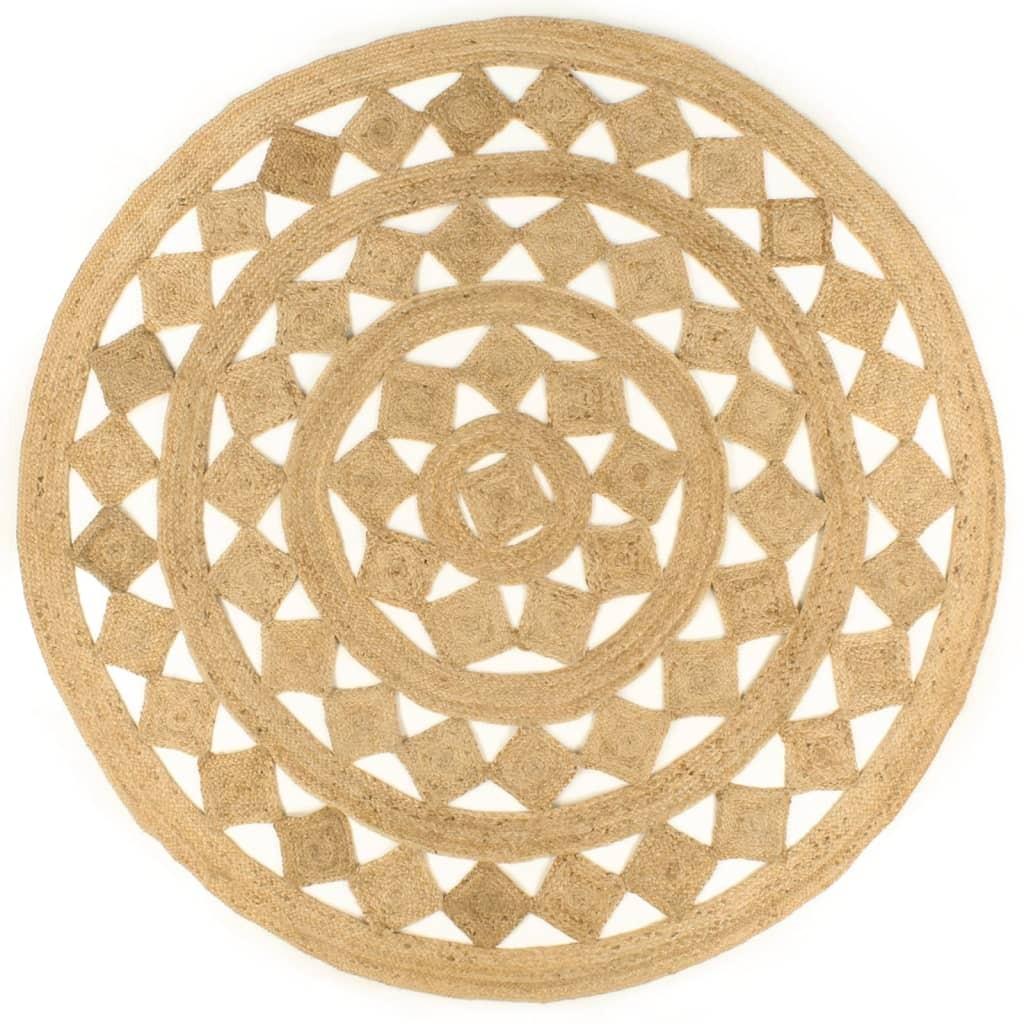 Håndlavet gulvtæppe 210 cm flettet jute