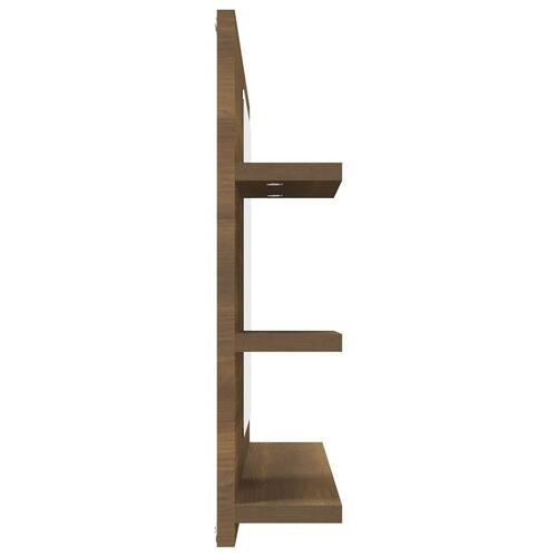 Badeværelsesspejl 60x10,5x45 cm konstrueret træ brun egetræ